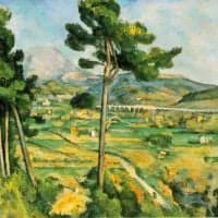 Cezanne Paul Mountain Sainte Victoire 1885-1887 Hand Painted Reproduction