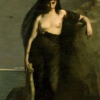 Charles-august Mengin Sappho 1887 Hand Painted Reproduction
