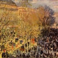 Claude Monet Boulevard Of Capucines In Paris Hand Painted Reproduction