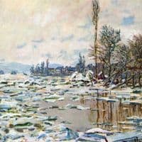 Claude Monet Break Up Of Ice Hand Painted Reproduction