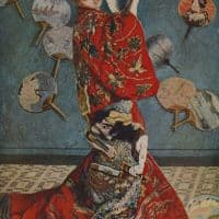 Claude Monet Camille In Japanese Dress Hand Painted Reproduction
