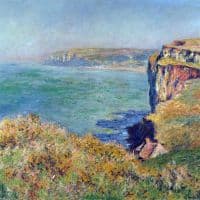 Claude Monet Cliffs At Varengeville Hand Painted Reproduction