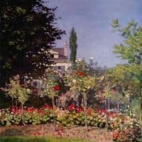 Claude Monet Garden At Sainte-adresse Hand Painted Reproduction