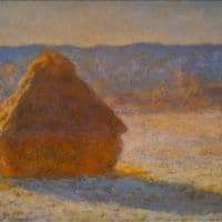 Claude Monet Haystacks In Snow Hand Painted Reproduction