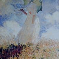 Claude Monet Lady With Umbrella Hand Painted Reproduction