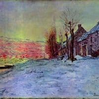 Claude Monet Lava Court - Sunshine And Snow Hand Painted Reproduction