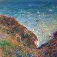 Claude Monet On The Cliffs Of Pourville Fine Weather Hand Painted Reproduction