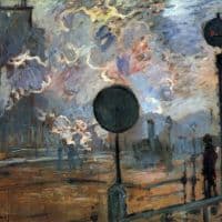 Claude Monet Outside The Station Saint-lazare The Signal Hand Painted Reproduction
