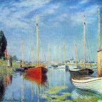 Claude Monet Pleasure Boats At Argenteuil Hand Painted Reproduction