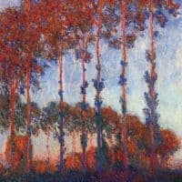Claude Monet Poplars Hand Painted Reproduction