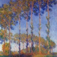 Claude Monet Poplars In The Epte Sunset Hand Painted Reproduction