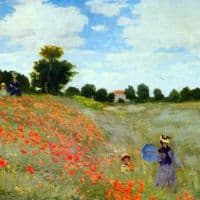 Claude Monet Poppies Hand Painted Reproduction