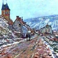 Claude Monet Road To Vetheuil In Winter Hand Painted Reproduction