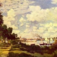 Claude Monet Sailing At Argenteuil Hand Painted Reproduction