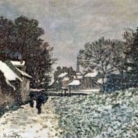 Claude Monet Snow At Argenteuil Hand Painted Reproduction
