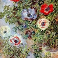 Claude Monet Still Life With Anemones Hand Painted Reproduction