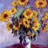 Claude Monet Still Life With Sunflowers Hand Painted Reproduction