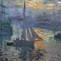 Claude Monet Sunrise At Sea Hand Painted Reproduction