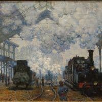 Claude Monet The Gare Saint-lazare Arrival Of A Train Hand Painted Reproduction