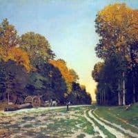 Claude Monet The Road From Chailly To Fontainebleau Hand Painted Reproduction