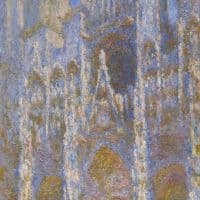 Claude Monet The Rouen Cathedral - The Facade At Sunset Hand Painted Reproduction