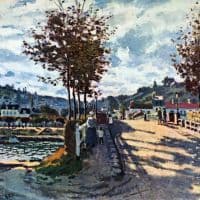 Claude Monet The Seine At Bougival Hand Painted Reproduction