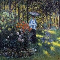 Claude Monet Woman With A Parasol In The Garden Of Argenteuil Hand Painted Reproduction