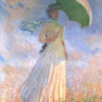Claude Monet Woman With Parasol Hand Painted Reproduction