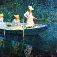 Claude Monet Women Fishing Hand Painted Reproduction