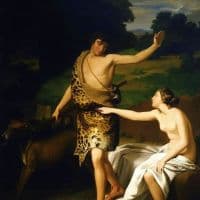 Claudio Lorenzale Venus And Adonis 1842 Hand Painted Reproduction