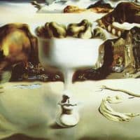 Dali Apparition Of Face And Fruit Dish On A Beach Hand Painted Reproduction