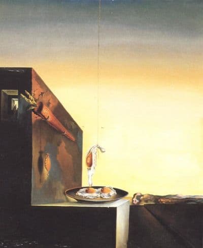 <b>Dali</b> Eggs On Plate Without The Flat Hand Painted Reproduction