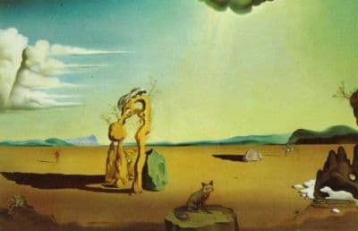 <b>Dali</b> Nude In The Desert Landscape Hand Painted Reproduction