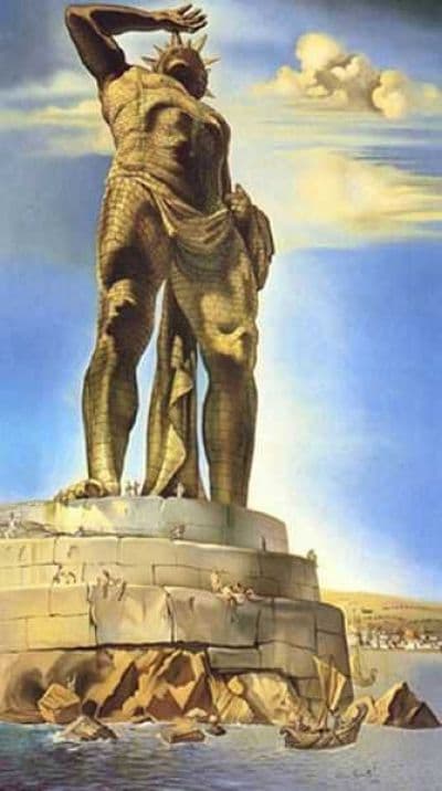 <b>Dali</b> The Colossus Of Rhodes Hand Painted Reproduction