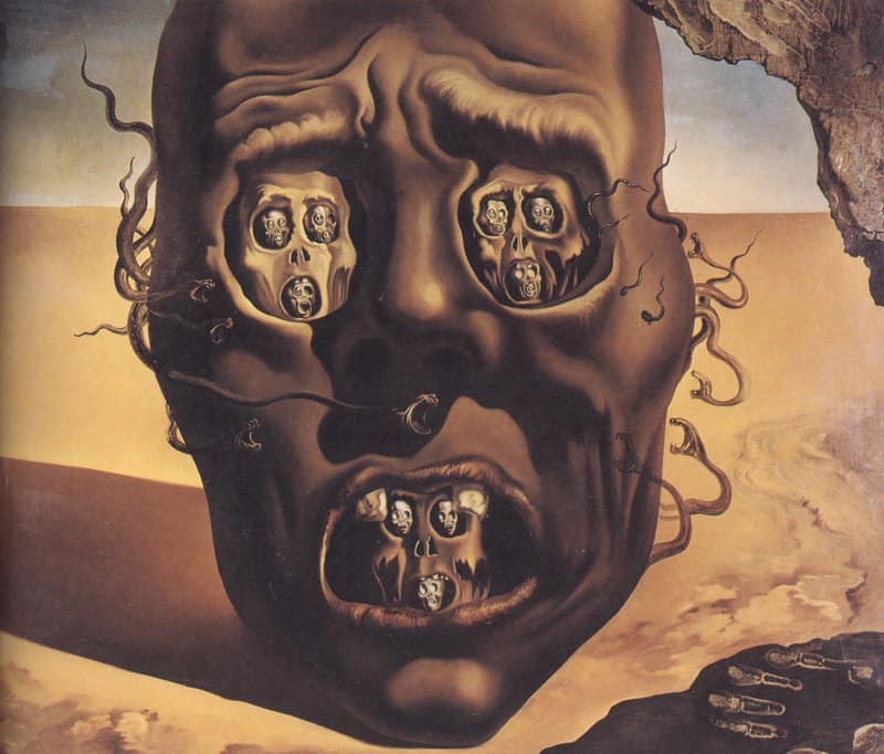 Dali The Face Of War Hand Painted Reproduction museum quality