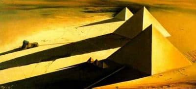 <b>Dali</b> The Pyramids And The Sphynx Of Gizeh Hand Painted Reproduction