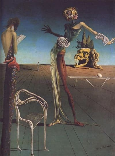 <b>Dali</b> Woman With A Head Of Roses Hand Painted Reproduction