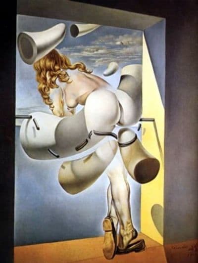 <b>Dali</b> Young Virgin Auto-sodomized By The Horns Of Her Own Chastity Hand Painted Reproduction