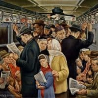 Daniel Ralph Celentano Subway -1935 Hand Painted Reproduction