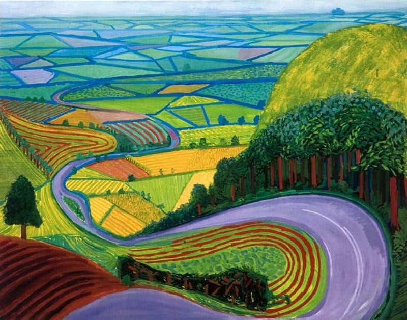 David Hockney Garrowby Hill Hand Painted Reproduction museum quality