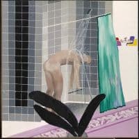 David Hockney Man In Shower In Beverly Hills 1964 Hand Painted Reproduction