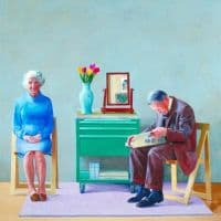David Hockney My Parents 1977 Hand Painted Reproduction