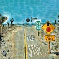 David Hockney Pearblossom Highway Hand Painted Reproduction