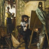 Eduard Charlemont Vermeer In His Studio