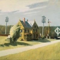 Hopper, Railroad Crossing 1922-1923 Hand Painted Reproduction
