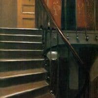 Hopper, Stairway At 48 Rue De Lille Paris 1906 Hand Painted Reproduction