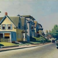 Hopper, Sun On Prospect Street Gloucester Massachusetts 1934 Hand Painted Reproduction