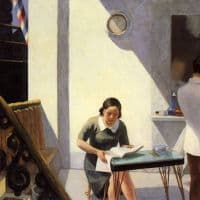 Hopper, The Barber Shop April 1931 Hand Painted Reproduction