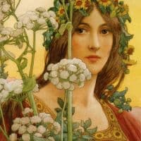 Elisabeth Sonrel Our Lady Of The Cow Parsley Hand Painted Reproduction