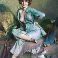 Emile Friant The Familiar Birds 1921 Hand Painted Reproduction